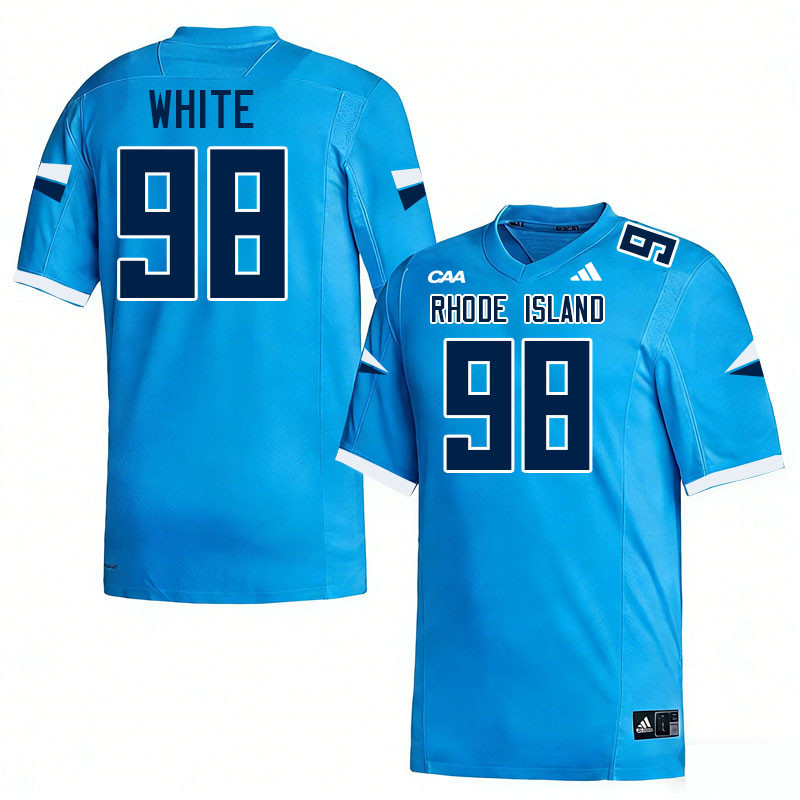 Rhode Island Rams #98 Garth White College Football Jerseys,Uniforms-Keaney Blue